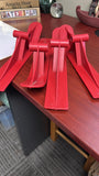 Red Sled Blades Plastic Hard