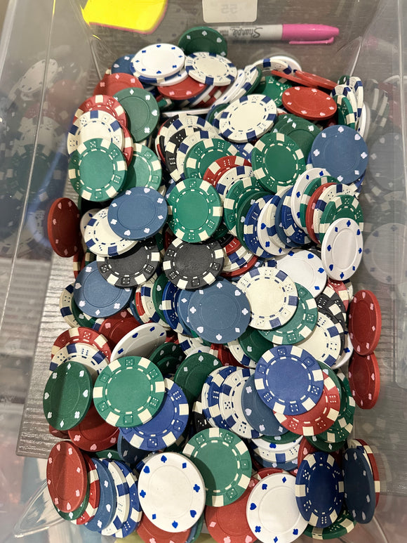 Multi Coloured Poker Chips