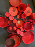Lids/Caps- Plastic -Red -Assorted Sizes