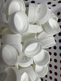 Lids/Caps- Plastic -White -Assorted Sizes