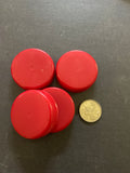 Lids/Caps- Plastic -Red -Assorted Sizes