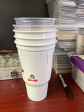Cup with Lids - Plastic - Take out  - Clear