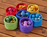 Rainbow Felt Bowls and Balls