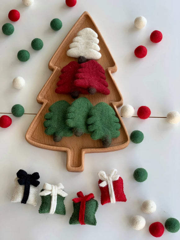 Wooden tree tray