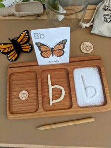 Wooden letter tray