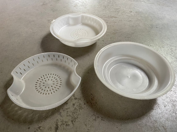 Bowls - Plastic - Steamer - White