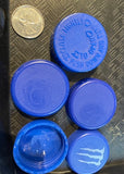 Lids/Caps- Plastic -Blue -Assorted Sizes