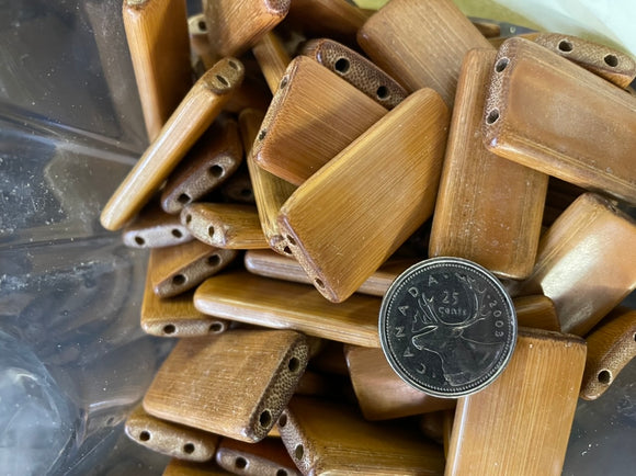 Beads - Wood - Rectangular - Small