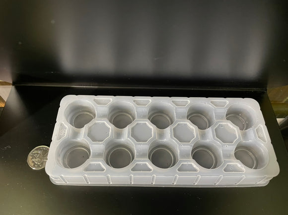 Tray-  Plastic - Round - Icecubes