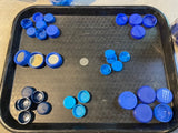 Lids/Caps- Plastic -Blue -Assorted Sizes