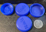 Lids/Caps- Plastic -Blue -Assorted Sizes