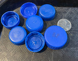 Lids/Caps- Plastic -Blue -Assorted Sizes