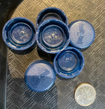 Lids/Caps- Plastic -Blue -Assorted Sizes