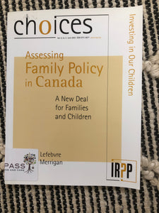 Assessing Family Policy in Canada