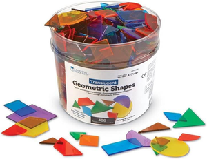 Transparent Coloured Geometric Disc Shapes