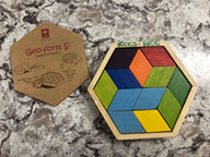 Small Wooden Geometric Hexagon Puzzle-12pcs