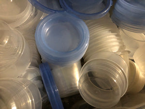 Containers with Lids - Plastic - Round - Small