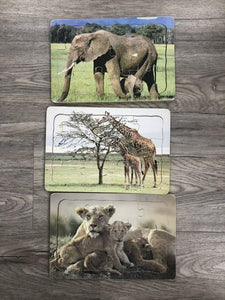 Elephant, Giraffe, and Lioness Puzzles