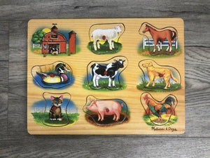 Melissa & Doug Farm Animal Peg Puzzle