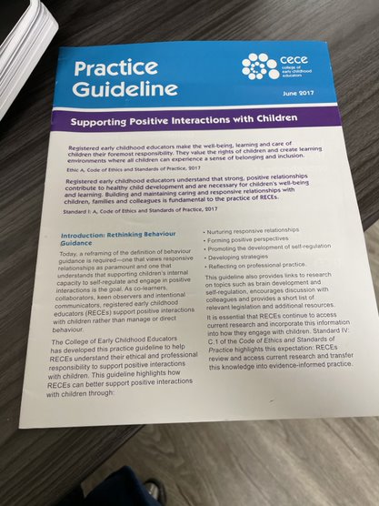 Practice Guidelines-Supporting Positive Interactions With Children