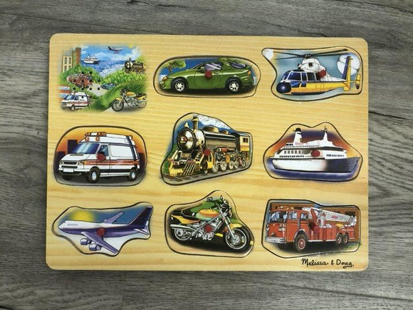 Melissa & Doug Transportation Peg Puzzle